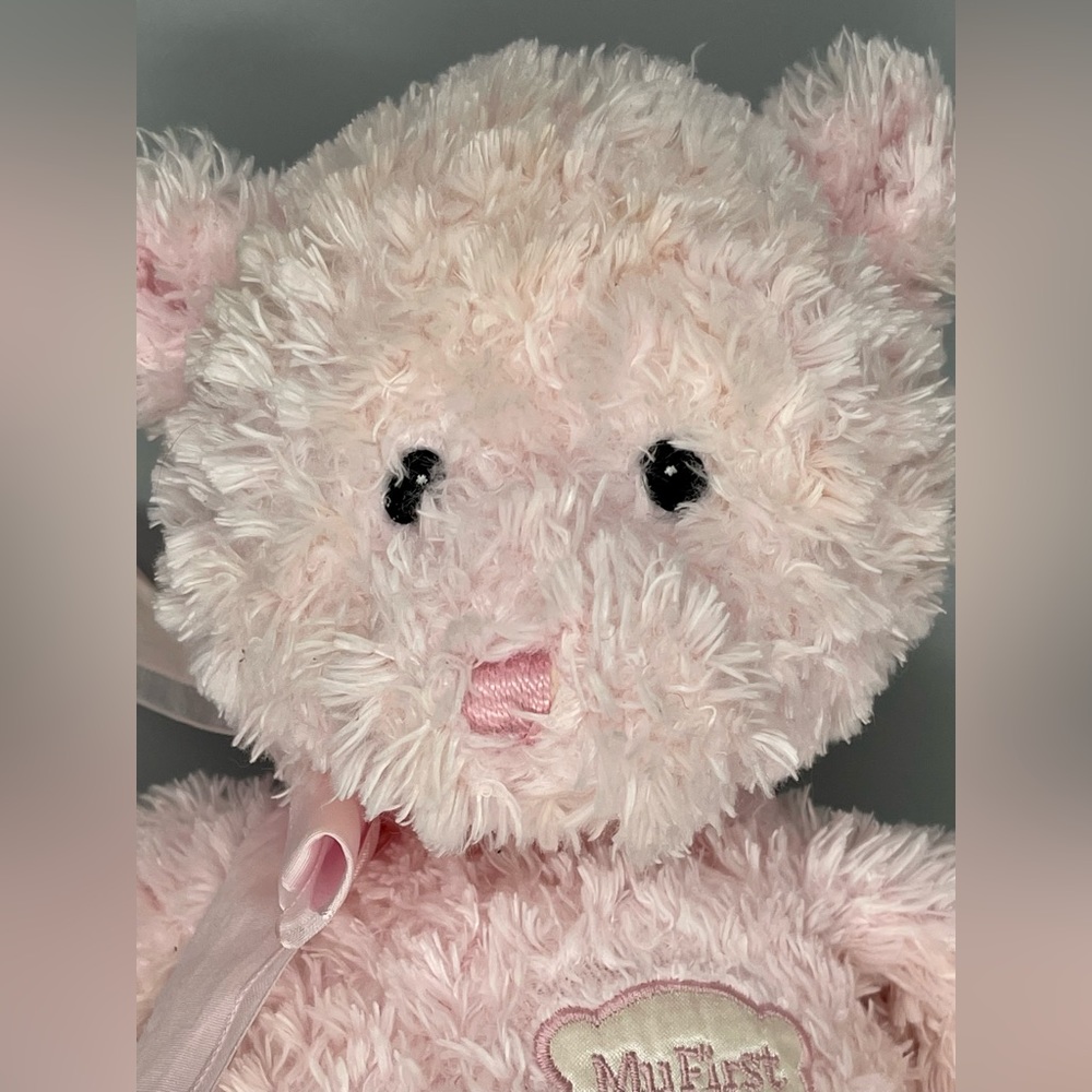 Gund Baby My First Teddy Bear Pink Plush Stuffed Animal 58617 Sewn Eyes 14” - Picture 4 of 9